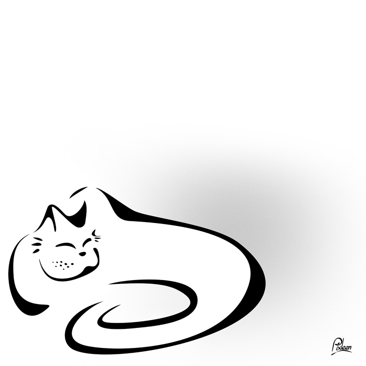 Chat enroulé