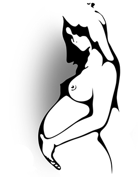 Femme enceinte nue